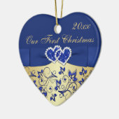 私たちの初めてのクリスマスキープサケオーナメント セラミックオーナメント (左)