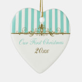 私たちの初めてのクリスマスキープサケオーナメント セラミックオーナメント (右)