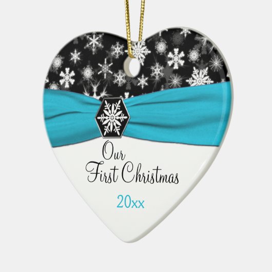 私たちの初めてのクリスマスキープサケオーナメント セラミックオーナメント (左)