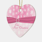 私たちの初めてのクリスマスキープサケオーナメント セラミックオーナメント (左)