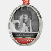 私たちの初めてのクリスマスキープサケオーナメント メタルオーナメント (左)