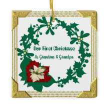 私たちの初めてのクリスマスグランドペアレントホワイトポインセチア