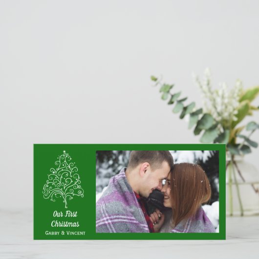 私たちの初めてのクリスマスグリーン シーズンカード (スタンド正面)
