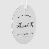 私たちの初めてのクリスマスゲイ新着写真ホワイト オーナメント (正面)