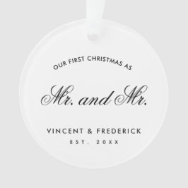 私たちの初めてのクリスマスゲイ新着写真ホワイト オーナメント