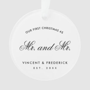 私たちの初めてのクリスマスゲイ新着写真ホワイト オーナメント