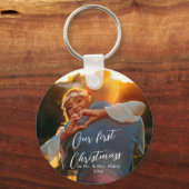 私たちの初めてのクリスマスシックなスクリプト名Christmass キーホルダー (正面)