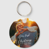 私たちの初めてのクリスマスシックなスクリプト名Christmass キーホルダー (裏面)