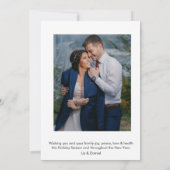 私たちの初めてのクリスマスシックなスクリプト名Christmass サンキューカード (裏面)