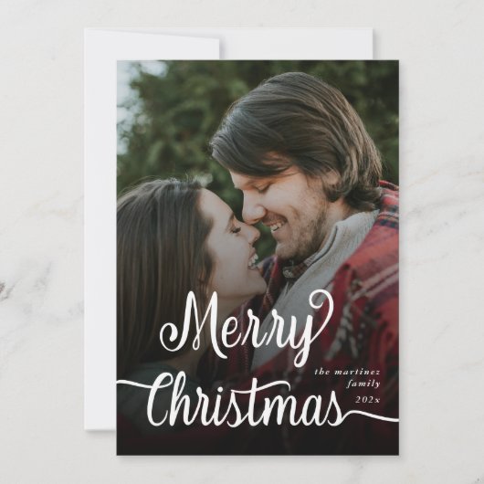 私たちの初めてのクリスマスシックなスクリプト名Christmass C シーズンカード (正面)