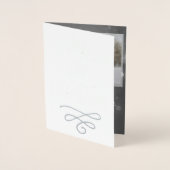 私たちの初めてのクリスマスシルバーフォイルフォトカード 箔カード (正面)