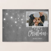 私たちの初めてのクリスマスシルバーフォイルフォトカード 箔カード (内部)
