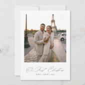 私たちの初めてのクリスマススエレガントクリプトの新しい写真 シーズンカード (正面)