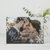 私たちの初めてのクリスマススノーフレーク新着写真 シーズンカード (スタンド正面)