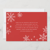 私たちの初めてのクリスマススノーフレーク新着写真 シーズンカード (裏面)