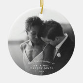 私たちの初めてのクリスマススプラウト写真 セラミックオーナメント (正面)