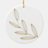 私たちの初めてのクリスマススプラウト写真 セラミックオーナメント (裏面)