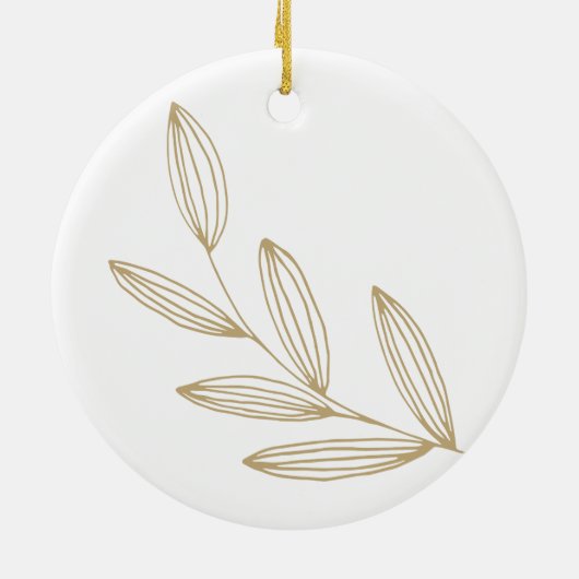 私たちの初めてのクリスマススプラウト写真 セラミックオーナメント (裏面)