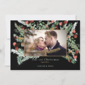 私たちの初めてのクリスマスツリーの写真 黒 (正面)