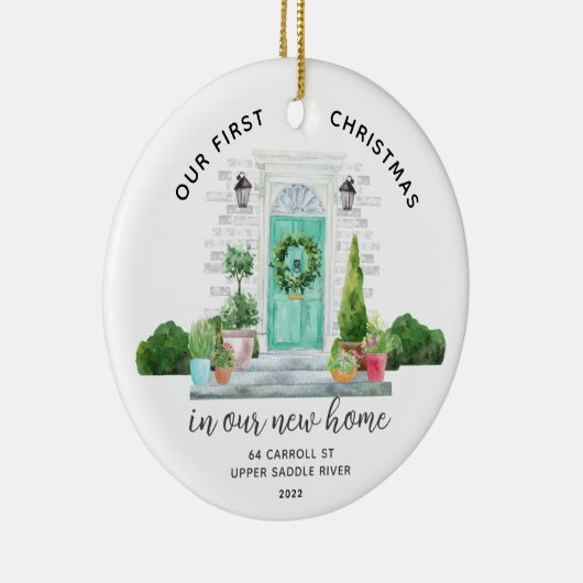 私たちの初めてのクリスマスニューハウスセラミックオーナメント セラミックオーナメント (右)