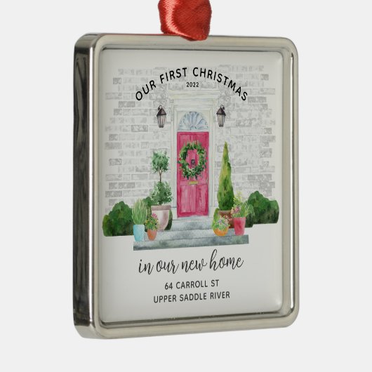 私たちの初めてのクリスマスニューハウスメタルオーナメント メタルオーナメント (右)