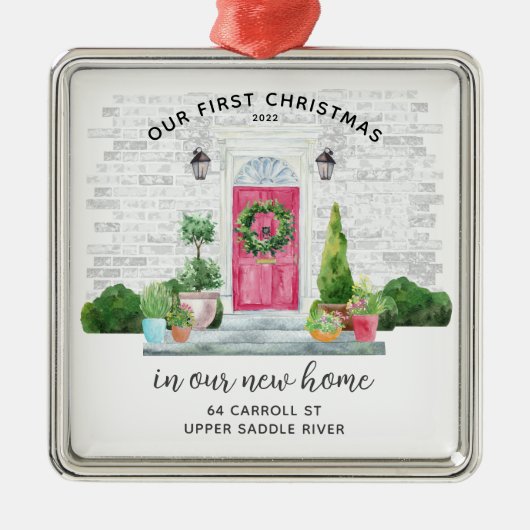 私たちの初めてのクリスマスニューハウスメタルオーナメント メタルオーナメント (正面)