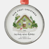 私たちの初めてのクリスマスニューハウスメタルオーナメント メタルオーナメント (正面)