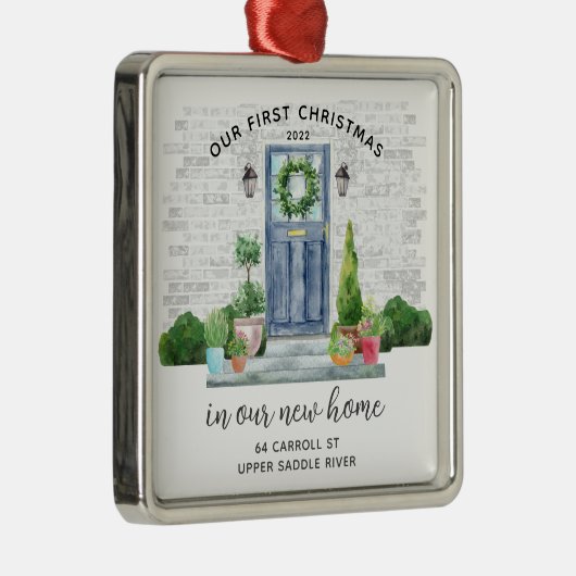 私たちの初めてのクリスマスニューハウスメタルオーナメント メタルオーナメント (右)