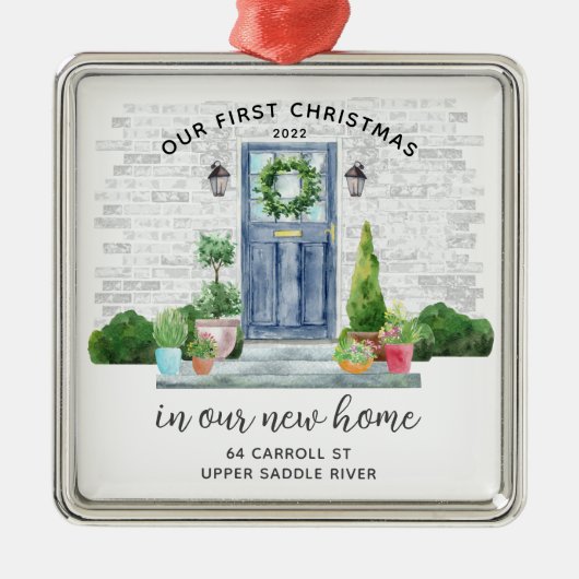 私たちの初めてのクリスマスニューハウスメタルオーナメント メタルオーナメント (正面)