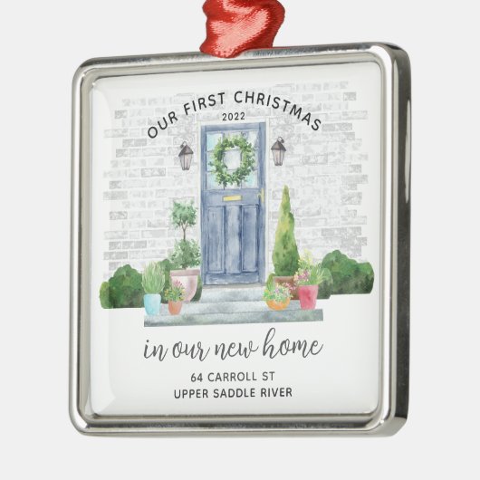 私たちの初めてのクリスマスニューハウスメタルオーナメント メタルオーナメント (左)