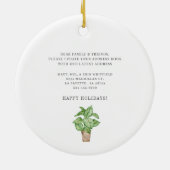 私たちの初めてのクリスマスニューホームウォーターカラー セラミックオーナメント (裏面)