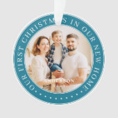 私たちの初めてのクリスマスニューホームモダンシンプル写真 オーナメント (正面)