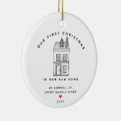 私たちの初めてのクリスマスニューホーム セラミックオーナメント (右)