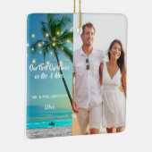 私たちの初めてのクリスマスニューリュウズ2写真トロピカル セラミックオーナメント (右)