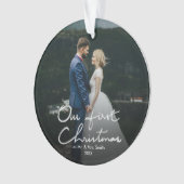 私たちの初めてのクリスマスハンドレタークリスマス オーナメント (正面)