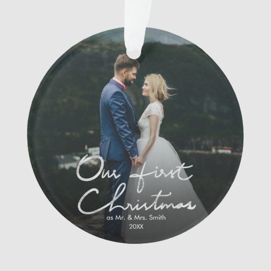 私たちの初めてのクリスマスハンドレタークリスマス オーナメント (正面)