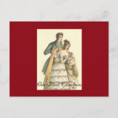 私たちの初めてのクリスマスビクトリアンカップルはがき シーズンポストカード (正面)