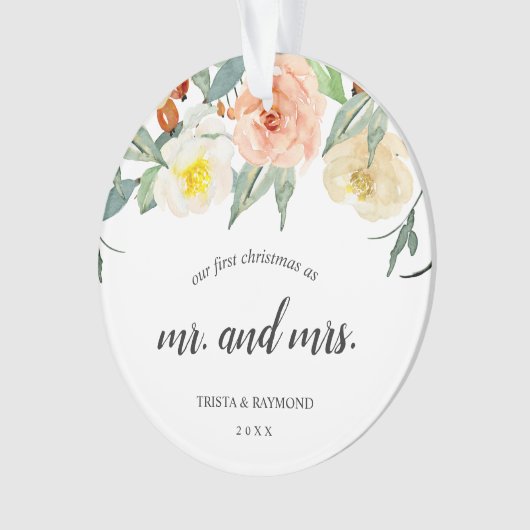 私たちの初めてのクリスマスピーチフローラ新着写真 オーナメント (正面)