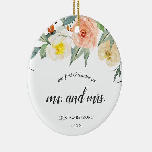 私たちの初めてのクリスマスピーチフローラ新着写真 セラミックオーナメント (右)