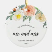 私たちの初めてのクリスマスピーチフローラ新着写真 セラミックオーナメント (正面)