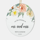 私たちの初めてのクリスマスピーチフローラ新着写真 セラミックオーナメント (左)