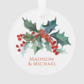 私たちの初めてのクリスマスフェスティバルホリーアンドベリー オーナメント (裏面)