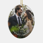 私たちの初めてのクリスマスフォトオーナメント セラミックオーナメント (右)