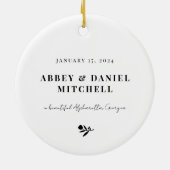 私たちの初めてのクリスマスフォトオーナメント セラミックオーナメント (裏面)