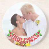 私たちの初めてのクリスマスフォトカップルCoaster コースター (正面)