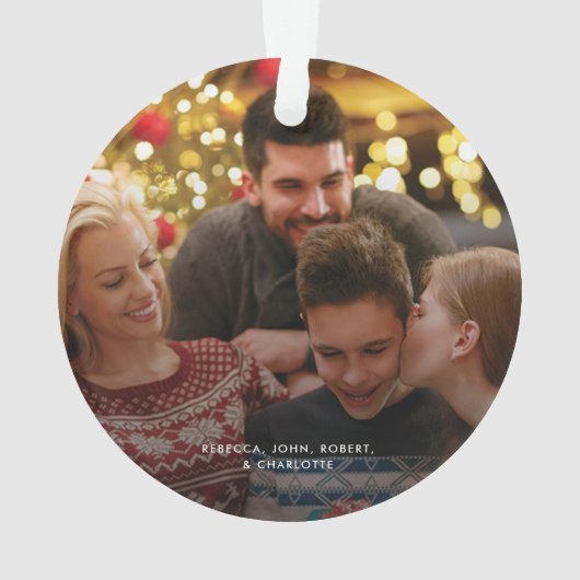 私たちの初めてのクリスマスフォトナツクラッカー新しいアドレス オーナメント (裏面)