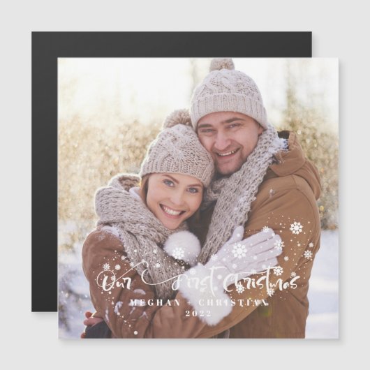 私たちの初めてのクリスマスフォトホリデイマーニュ (正面/裏面)