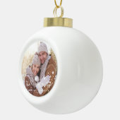私たちの初めてのクリスマスフォトホリデイ セラミックボールオーナメント (右)