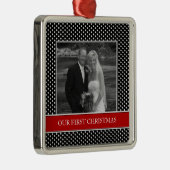 私たちの初めてのクリスマスフォトホリデーオーナメント メタルオーナメント (右)