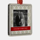 私たちの初めてのクリスマスフォトホリデーオーナメント メタルオーナメント (右)
